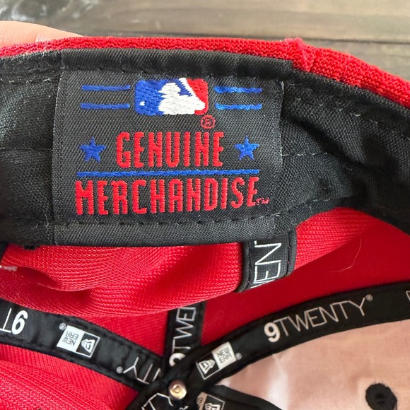 New Era Boston Red Sox Hat Mens OSFM Red Navy 9TWENTY Adjustable MLB Cap - Picture 10 of 12